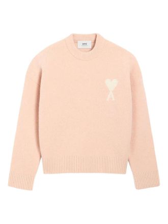 Ami Ami De Coeur crew-neck sweater - unisex - Alpaca/Wool/Polyamide/Elastane - S - Pink