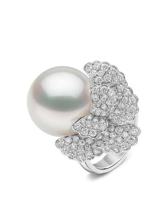 Yoko London Duchess diamond and pearl ring - Argento