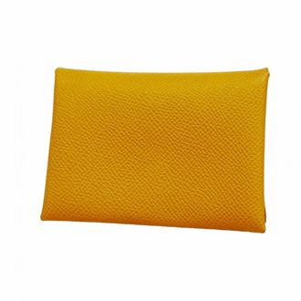 Herm&egrave;s Gold Epsom Leather Coin Purse/Coin Case (Pre-Owned)