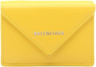 Balenciaga Yellow Leather Wallet (Tri-Fold) (Pre-Owned)