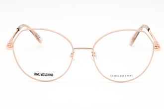 Love Moschino MOL634 Round Metal Frame Eyeglasses - Gold