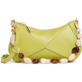 Steve Madden Blythe Beaded Crossbody Bag in Green at Nordstrom Rack