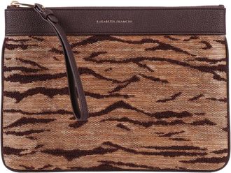Elisabetta Franchi Clutches, female, Brown, Size: ONE SIZE Borsa