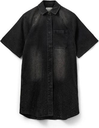 Sofie Schnoor Kleedjes, Dames, Zwart, M, Katoen, Zwarte Gewassen Jurk Model S253171