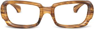 Alain Mikli rectangle-frame sunglasses - unisex - Acetate - 54 - Brown