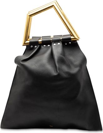 Celine 2014 Leather Open Triangle Sac handbag - women - Calf Leather - One Size - Black