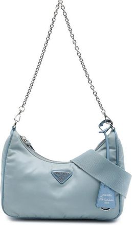 Prada Pre-owned Prada Saffiano Trimmed Tessuto Re Edition 2005 Satchel Unisex JTCJCW66NNWEYO0D
