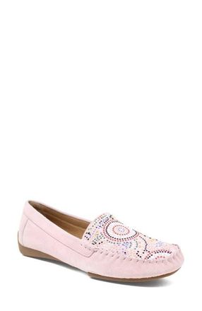 Django & Juliette Larius Suede Moccasin in Pale Pink Suede at Nordstrom, Size 40