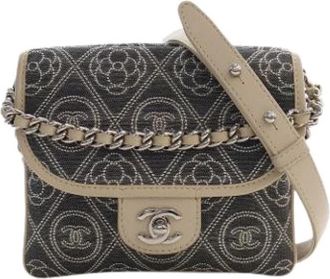 Chanel Pre-owned Satchel - Dames - Vintage Schoudertas - Grijs - ONE Size - Leer - Vintage