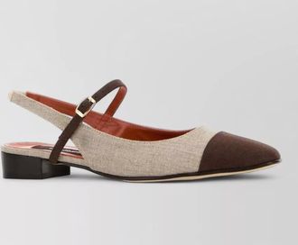 Carel canvas slingback oceano ballerinas two tone