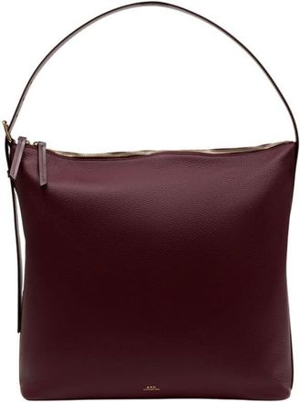 A.P.C. Vera Maxi Shoulder Bag Burgundy