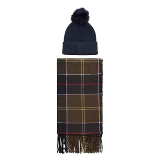 Barbour Dover Muts & Hailes Sjaal Set - Dames - Accessoires - Veelkleurig - Maat: ONE Size Tweed