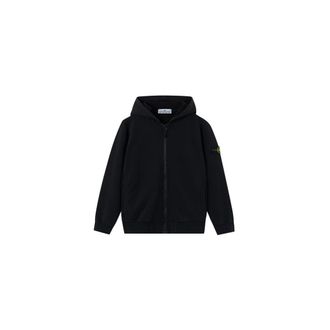 Stone Island Zip-up Hooded Sweatshirt - male - Stone Island - Kids Sweatshirts - Black - 4 Y - Kids