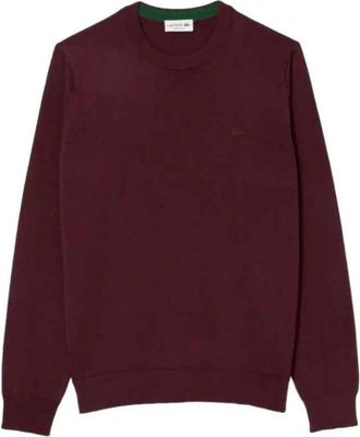 Lacoste Merino wollen trui met ronde hals - Heren - Ronde hals truien - Rood - XL - Wol - Truien & Vesten