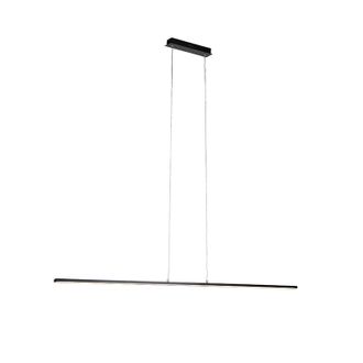 QAZQA Moderno L&aacute;mpara Colgante Moderna Negra 150 Cm Con Led - Banda Aluminio Rectangular /alargada Incluye Led Max. 1 X 30 Watt - Qazqa