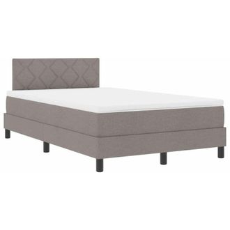 vidaXL Cama Tipo Box Spring Con Colch&oacute;n Taup&eacute; 120 X 190 Cm Tela Vidaxl