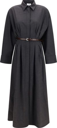 P.A.R.O.S.H. Gray Wool Oves Aries Casual Womens Dress