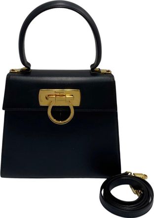 Ferragamo Gancini Leather Shoulder Bag (Pre-Owned)