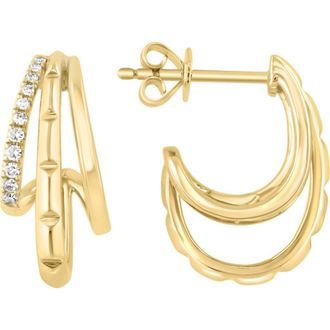 Effy Diamond Hoop Earrings in Gold at Nordstrom Rack