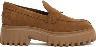 Hogan Nubuck Loafers With Hand-Stitched Detailing