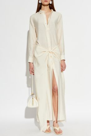 Emporio Armani Long Sleeve Dress, Womens, Cream
