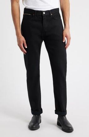 Edwin Straight Leg Jeans in Black Wet at Nordstrom Rack, Size 38 X 34