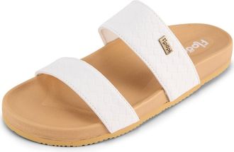Floopi Double Strap Slide Sandal in White at Nordstrom Rack, Size 10