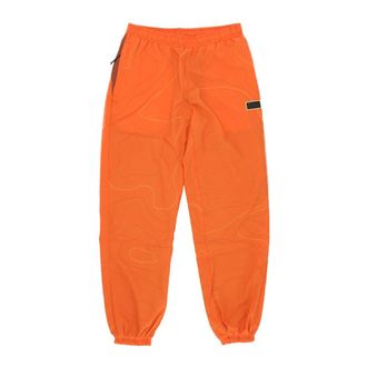Dolly Noire Sweatpants, male, Orange, L, Orange Baggy Tracksuit Trousers with Mesh