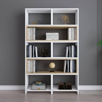 Decorotika Poyraz 5-tier Bookcase Bookshelf Shelving Unit Display Unit in White
