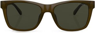 Coach logo square-frame sunglasses - men - Acetate - 56 - Green