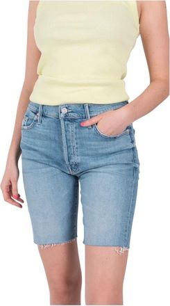 Mother Korte 4136-259 - Dames - Denim shorts - Blauw - W27 - Denim - Korte Broeken