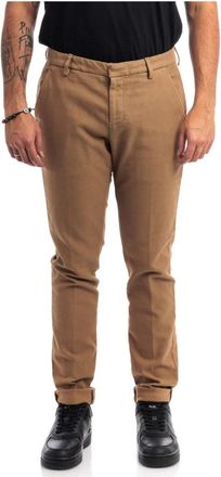 Dondup Gaubert Broek - Heren - Chinos - Bruin - W35 - Katoen - Broeken
