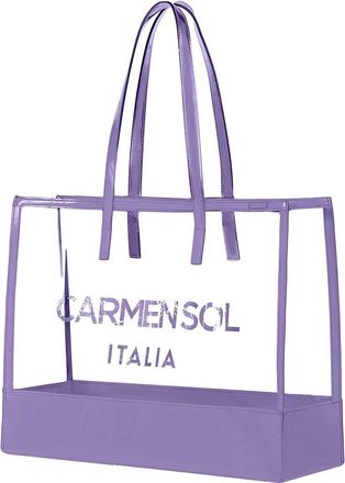 Carmen Sol Taormina Clear Tote Bag in Violet at Nordstrom