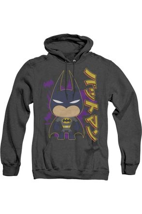 Gildan Batman Cute Kanji Adult Heather Hoodie / Hooded Sweatshirt