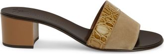 Giuseppe Zanotti Roose sandals - women - Leather/Leather/Calf Leather/Calf Suede - 35.5 - Brown