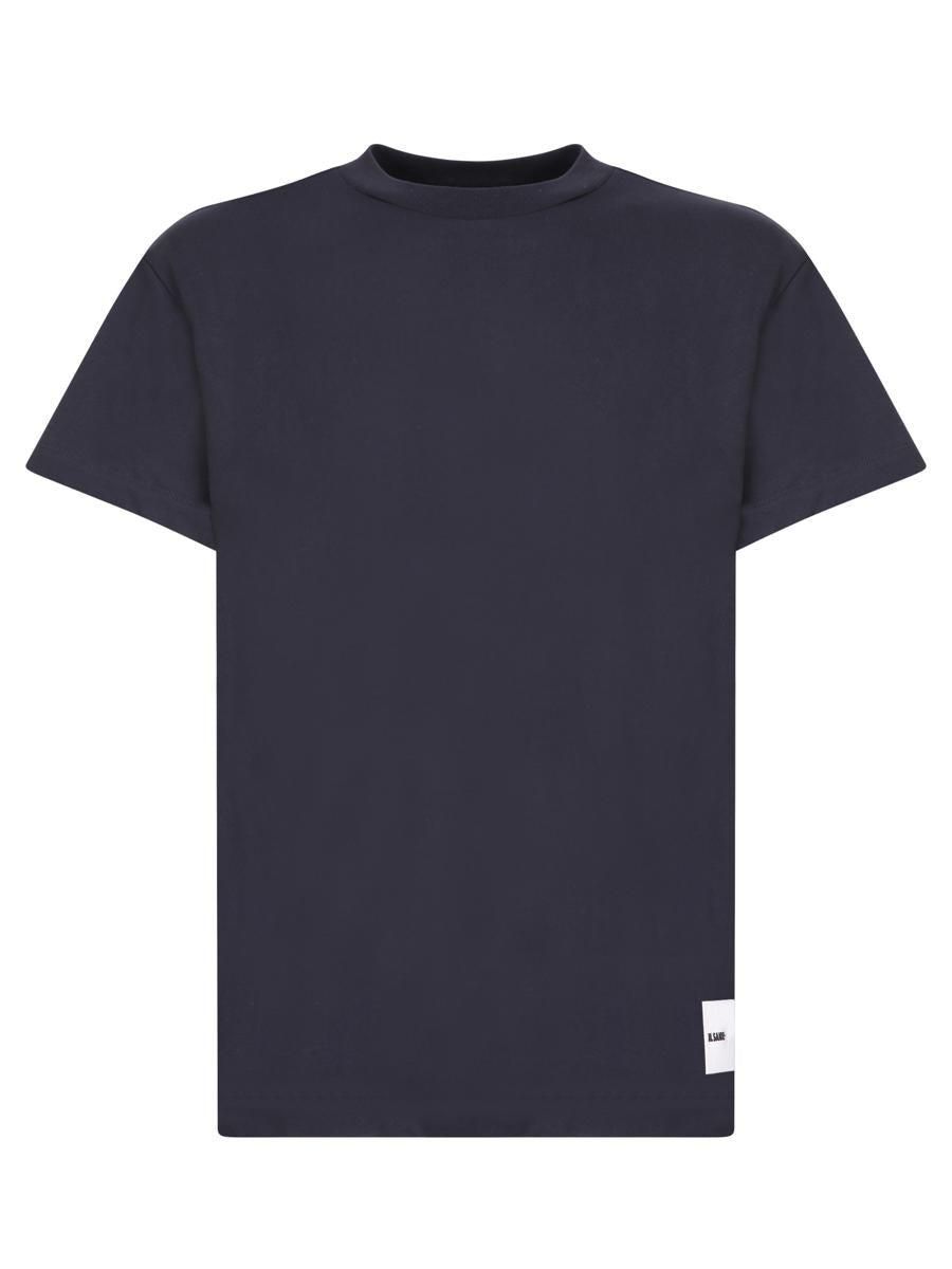 【関税＆送料込み】Jil Sander Dark Blue And White Cotton T- JIL SANDER 新品 ジルサンダー+ SANDER+ オーガニックコットン T