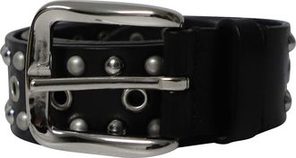 Isabel Marant Isabel Marant Pre-owned Womens Embellished Rica Belt in Black Leather Leather (archived) - One Size
