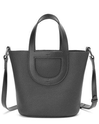 Tiffany & Fred Top-Grain Top Handle Leather Crossbody