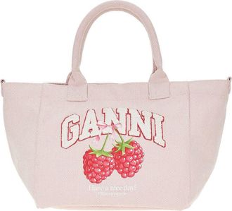 Ganni Shopping bag with Raspberries print Woman One Size