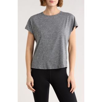 Marika Sonia Short Sleeve Top in Heather Black at Nordstrom Rack, Size Medium