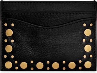 Rebecca Minkoff Mab Studded Leather Card Case in Black at Nordstrom
