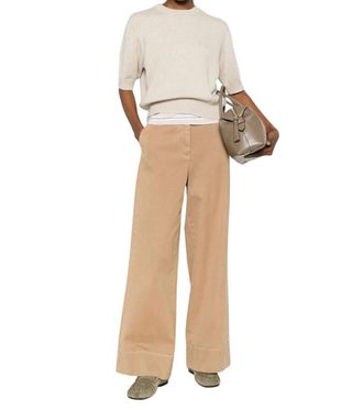 Brunello Cucinelli Beige Crew Neck Sweater
