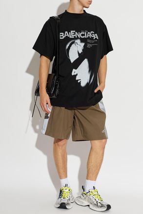 Balenciaga T-shirt With Logo, Mens, Black