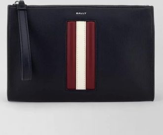 Bally color block leather rectangular clutch bag