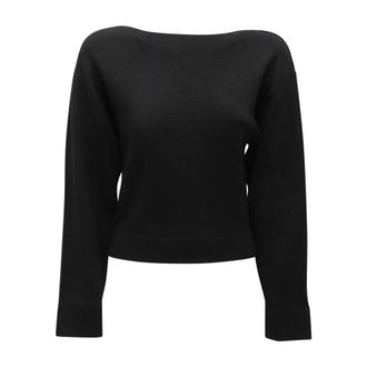 Pinko Chiarificazione Wolle Blend Trui - Dames - Ronde hals truien - Zwart - M - Wol - Truien & Vesten