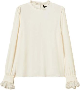 Twin-Set Shirt met afwerking van kant - Wit