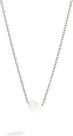 Mint & Lily Floating Pearl Necklace in Silver at Nordstrom