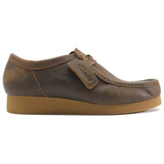 Clarks Wallabee Evo Waxy Leather Mens Lace Up Shoes - Beeswax - Size:UK 10.5
