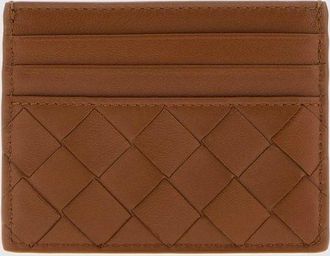 Bottega Veneta Portacarte piatto in nappa di vitello intrecciata con 7 slot