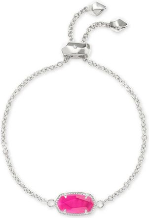Kendra Scott Womens Elaina Bracelet In Silver In Azalea Illusion